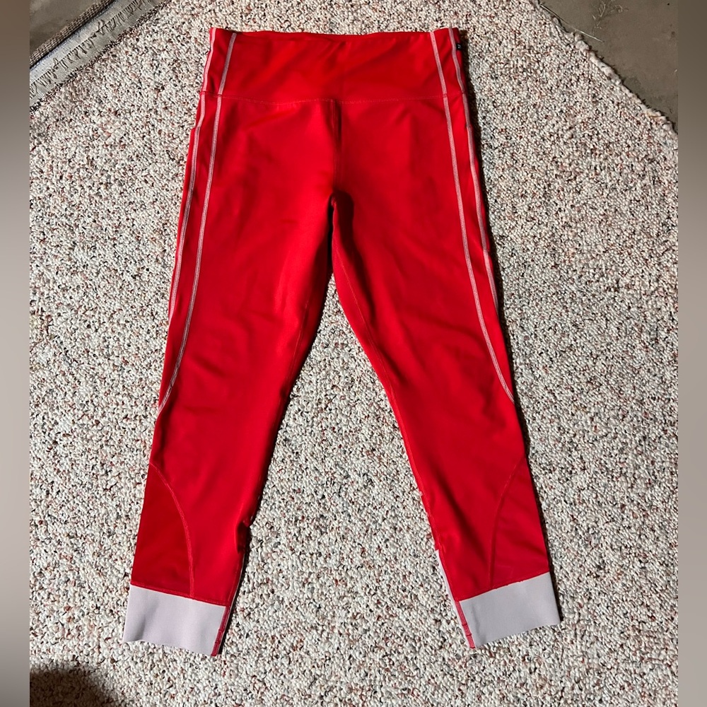 ZYIA Red Leggings with Gray Accents, size 12